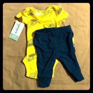 Preemie 2 piece baby boy clothing